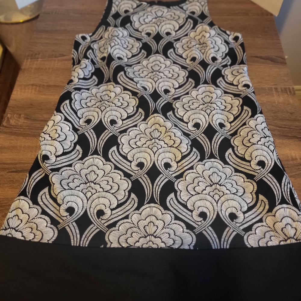 Maggy London Black and White Asymmetrical Dress